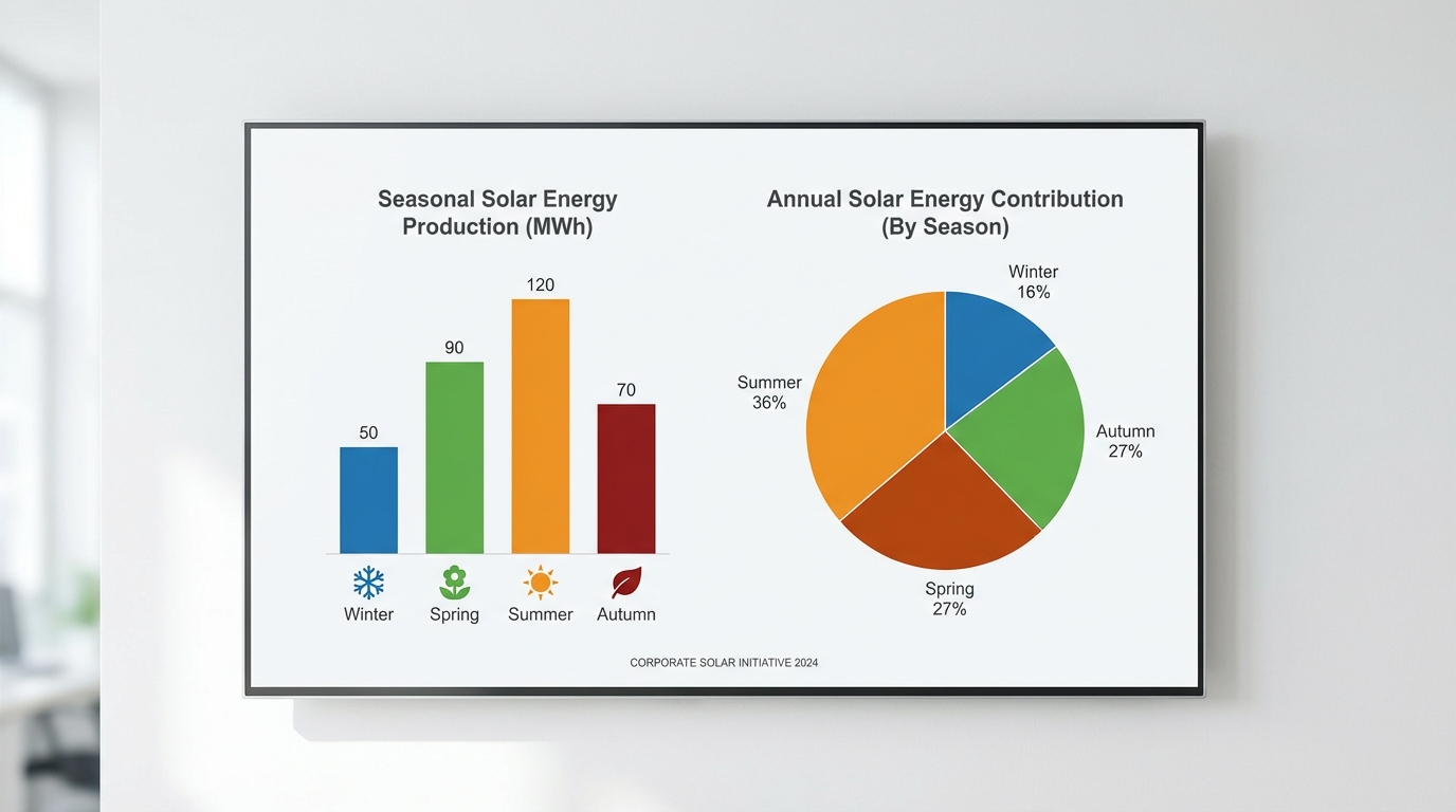 Infografika a havi napelemes termelésről és a téli–nyári arányról